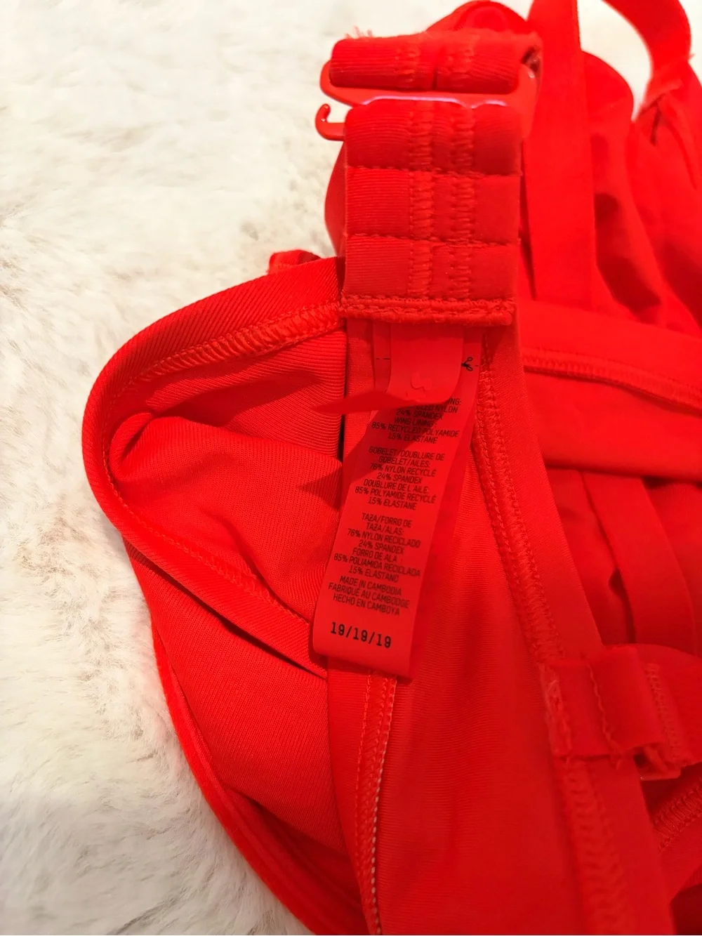 SKIMS Red Underwire Bikini Top